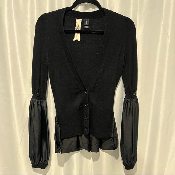 Bird by Juicy Couture Silk Flounce Cardigan - Picture 3 of 8